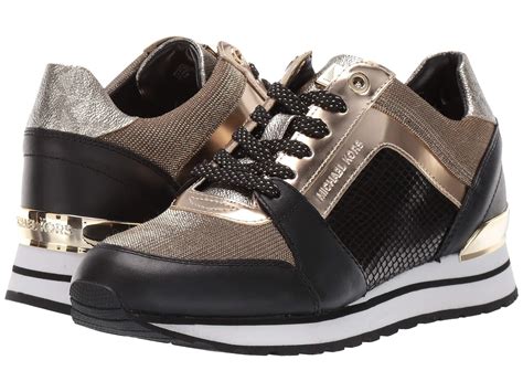 michael kors billie trainer black gold